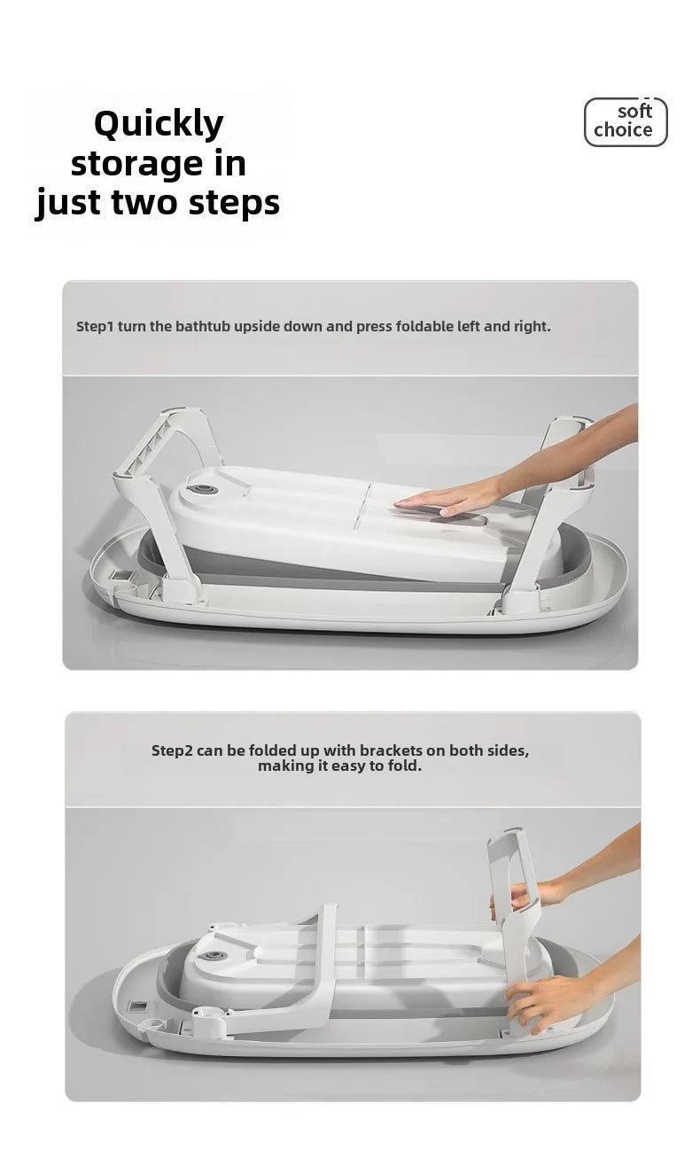 Baby Bath Tub Set with Hanger,Newborn Tub,Non-slip,Complete Bathing Set,Baby Bath Basin,Durable Bathtub,Plastic Baby Bathtub