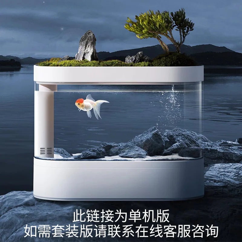 Fish tank living room desktop desk glass back filter aquarium smart S600wifi controllable