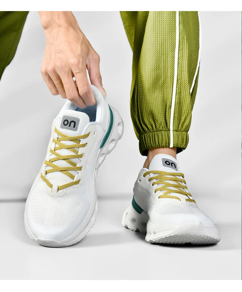 Fluorescence Running Shoes Men Training Marathon Sports Breathable Lightweight Women's Comfortable Nonskid Leisure Sneakers