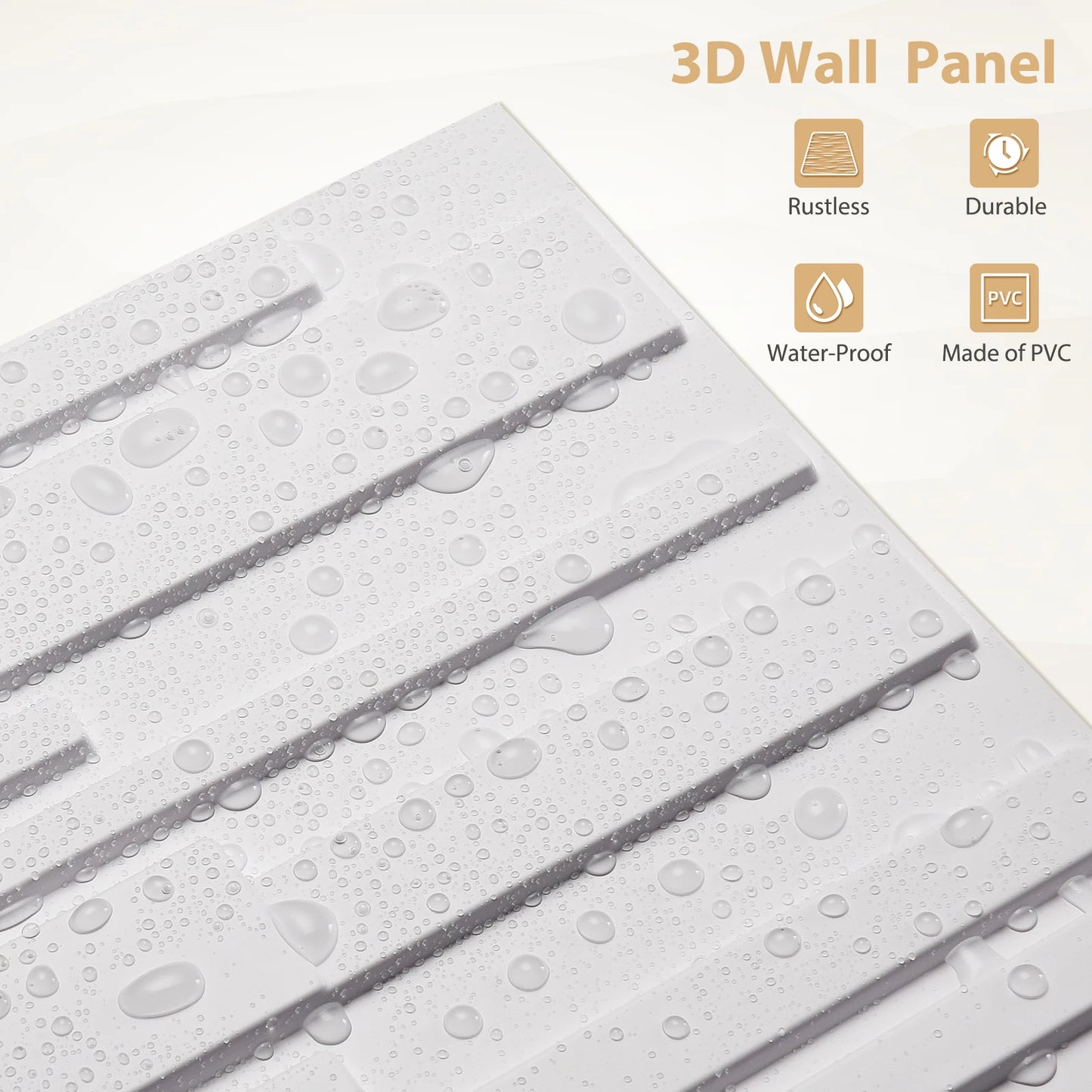 KUUJOJO 3D textured wall panel for indoor wall decoration, suitable for living room, hall, bedroom, hotel, office, send tape