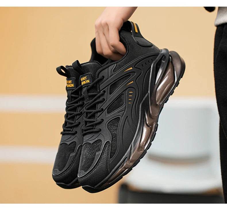 Men Shoes 2025 Casual Walk Air Cushion Marathon Breathable Lightweight Women's Comfortable Athletic Nonskid Sneakers - AIAZ