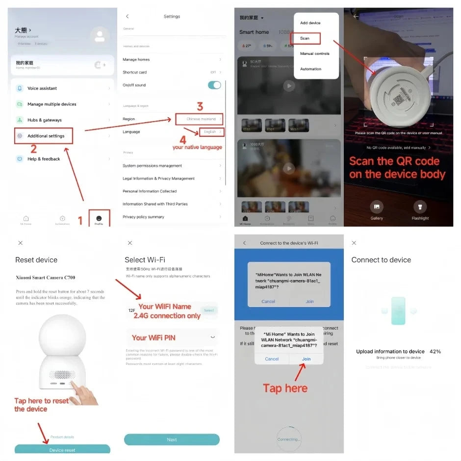 Xiaomi Smart Camera C700 8MP 4K Ultra HD Low Light Full-color Baby Cry Detection Two-Way Voice Call Surveillance Camera