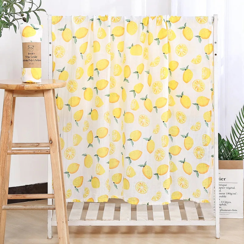 Baby Blanket Swaddle Bamboo Cotton Wrapped Towel Thin Design Double-layer Bath Towel  Baby Bath Towel Gauze Children Quilt
