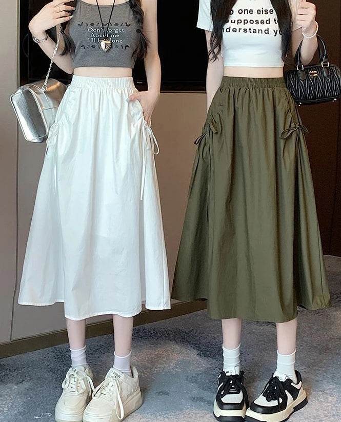 Skirts For Women Chubby Woman Skirt Drawstring Cargo New In Cheap Stylish Chic And Elegant Offer Aesthetic Hot Clothing Sales V - AIAZ