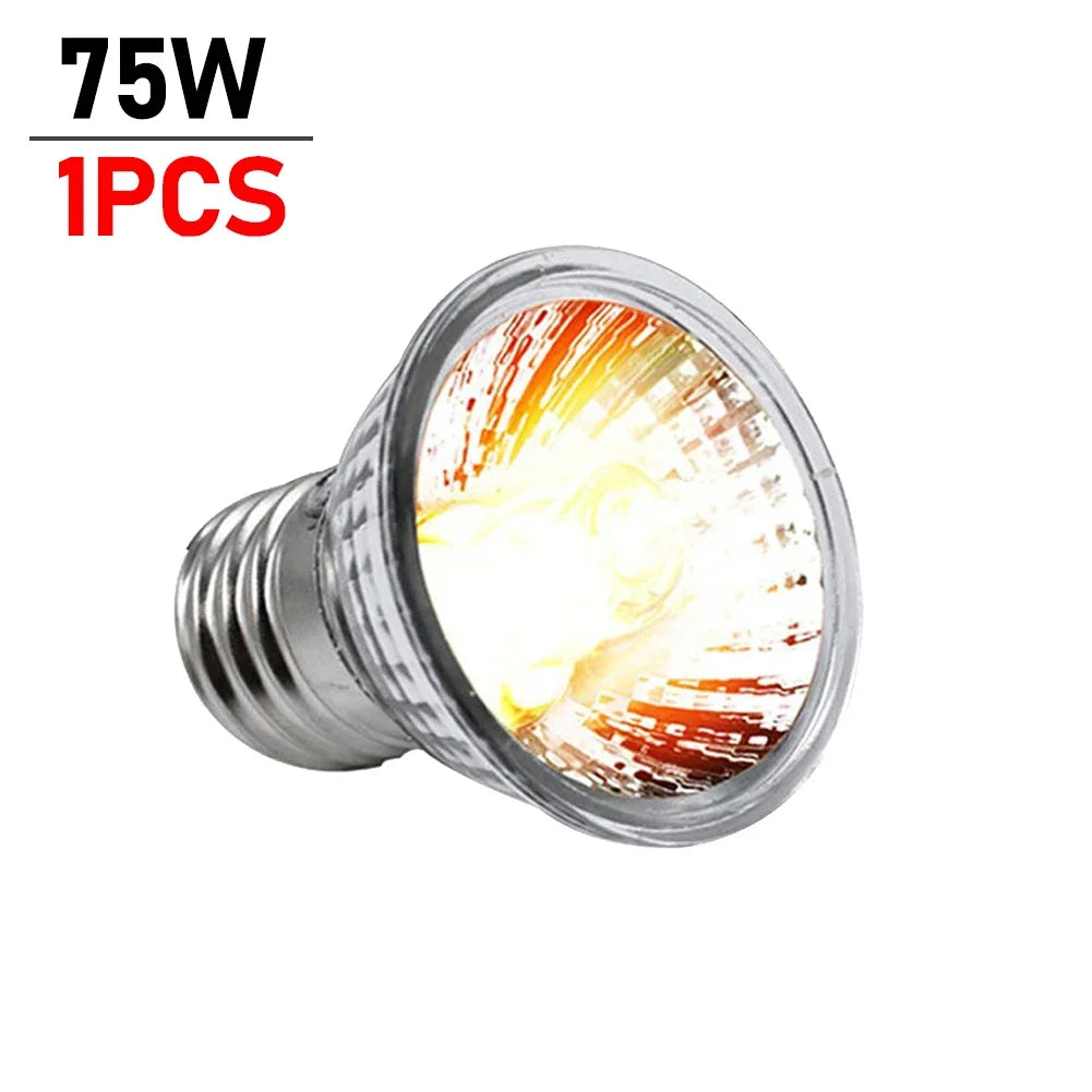 1-10PCS 25/50/75W UVA+UVB Reptile Lamp Bulb Turtle Basking UV Light Bulbs Heating Light Full Spectrum Sunlamp for Amphibians