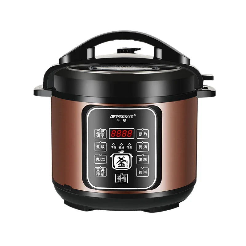 ‌6L Dual Stainless Steel Pot Electric Cooker,Multifunctional Digital Pressure Cooker,Smart Rice Steamer 5L Capacity Cooking Pot