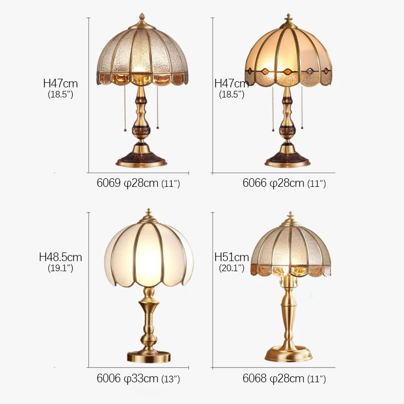 TEMAR Brass Table Lights  Modern European Creative Luxury Glass Copper Desk Lamp For Home Living Room Study Bedroom LED lamp