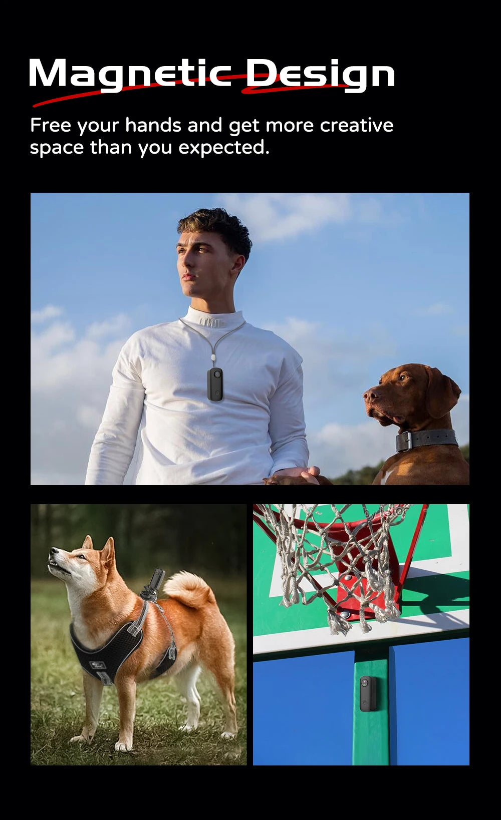 SJCAM C100 Plus Action Cam 4K Electronic Image Stabilization 2.4G WiFi 30M Waterproof With Case Sport Camera Black White