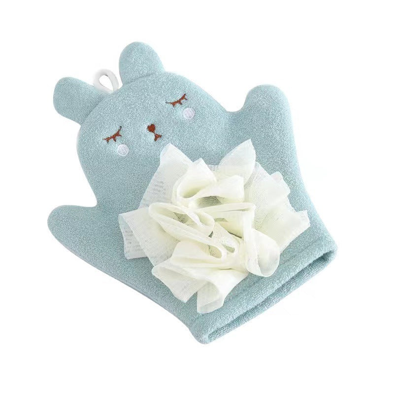 Cartoon Baby Bath Gloves Cotton Bath Towel for Children Kids Cute Animal Bath Brushes Comfortable Shower Sponge Bath Accessories