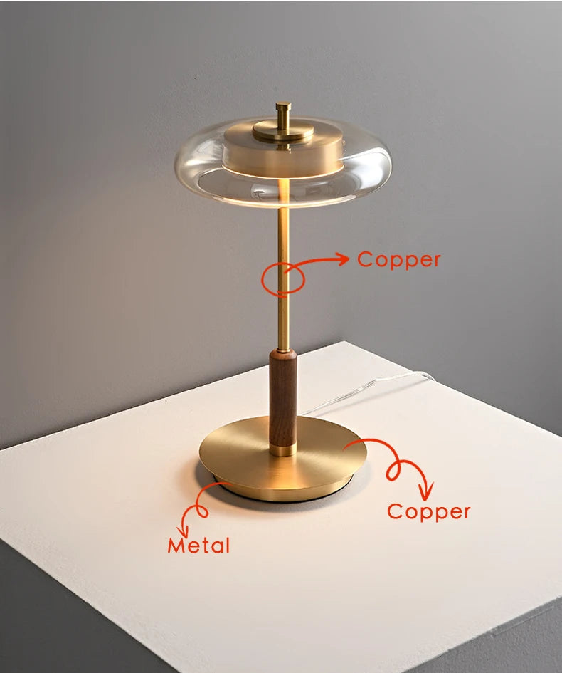 Retro Glass Floor Lamp Luxury Gold Lustre Glass Floor light for Living Room Bedroom bedside Mushroom Metal Art Design Table lamp