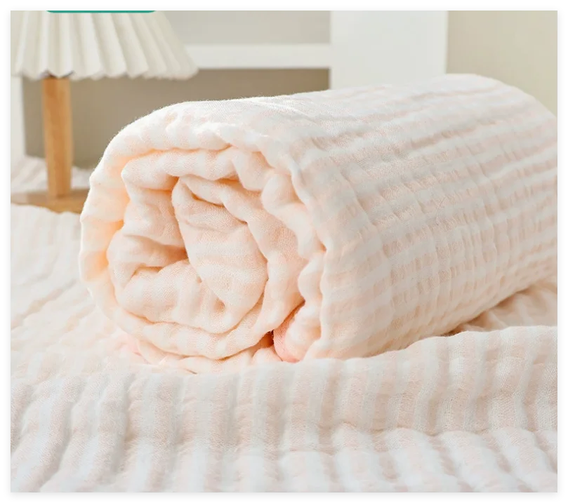 Muslin Swaddle Blankets Newborn 6 Layers Cotton Bamboo Soft Baby Blanket Receiving Blanket For Boys Girl Toddler Baby Bath Towel