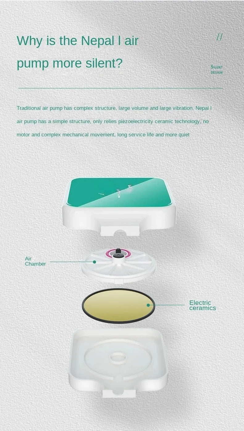 220-240v fish tank aquarium oxygen pump ultra-quiet aerator small household Mini oxygen pump