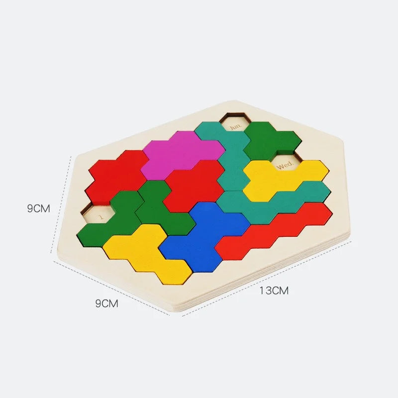 27 Style Block Puzzle Jigsaw Puzzle Board Classical Puzzle Children's Toys Hexagonal Alien Chess Tangram Puzzle Toys