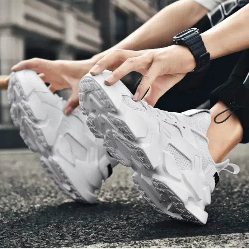 Sneakers for Men Autumn Breathable Casual Shoes Outdoor Lightweight Platform Fashion Elastic Socks Low Top Vulcanized Shoes 2024 - AIAZ