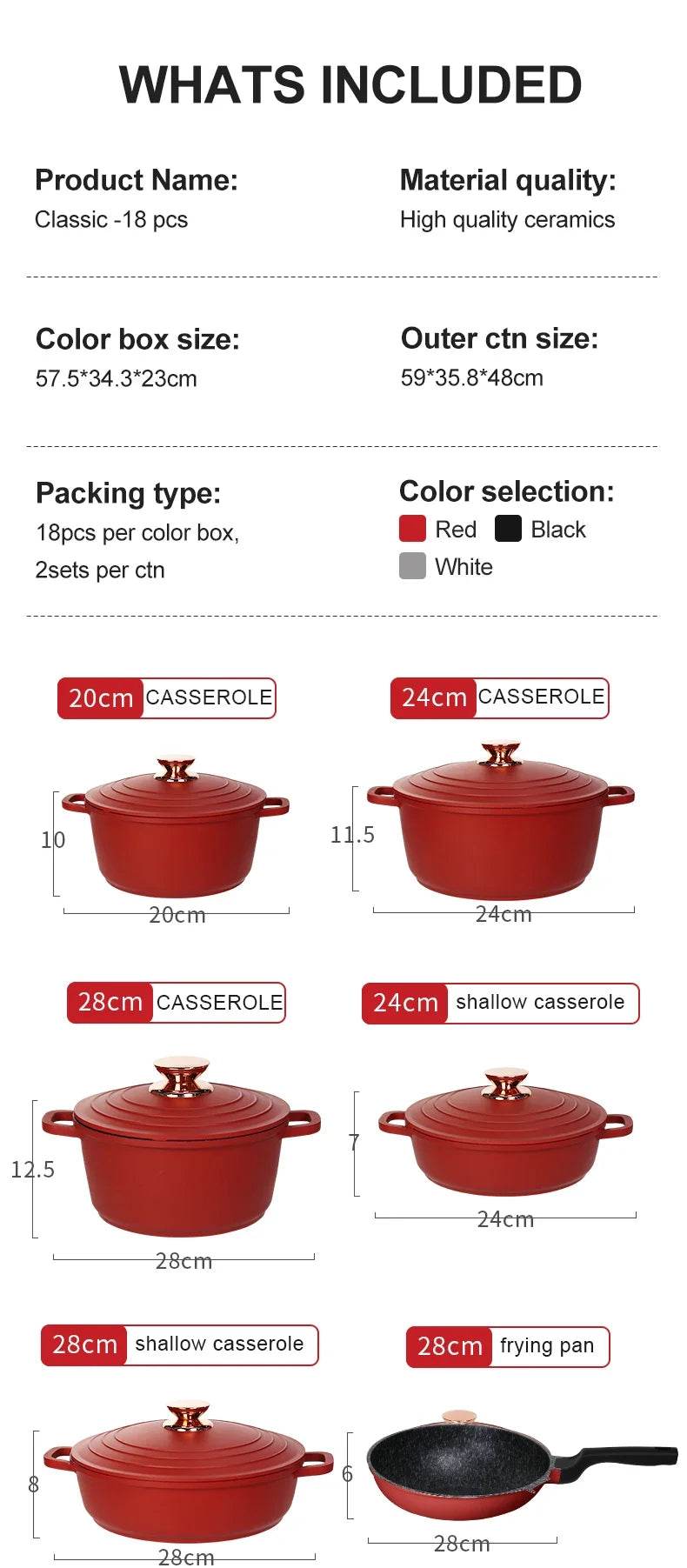 DONNOR Best Ceramic Non-Stick Frying Pan Cookware 18 Piece Set Scratch-Resistant Reusable with Lid and Spatula Dishwasher-Safe - AIAZ