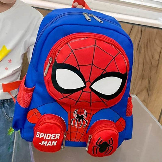 Spiderman Backpacks Super Heroes Student School Bag Cartoon 3d Stereo Kindergarten Backpack Children's Travel Bag Gift - AIAZ