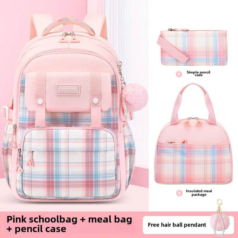 SET Backpacks for Girls School Bags Aesthetic Backpack Elementary Student Teen Girls Cute Bookbag Kids Backpack Girls mochila - AIAZ