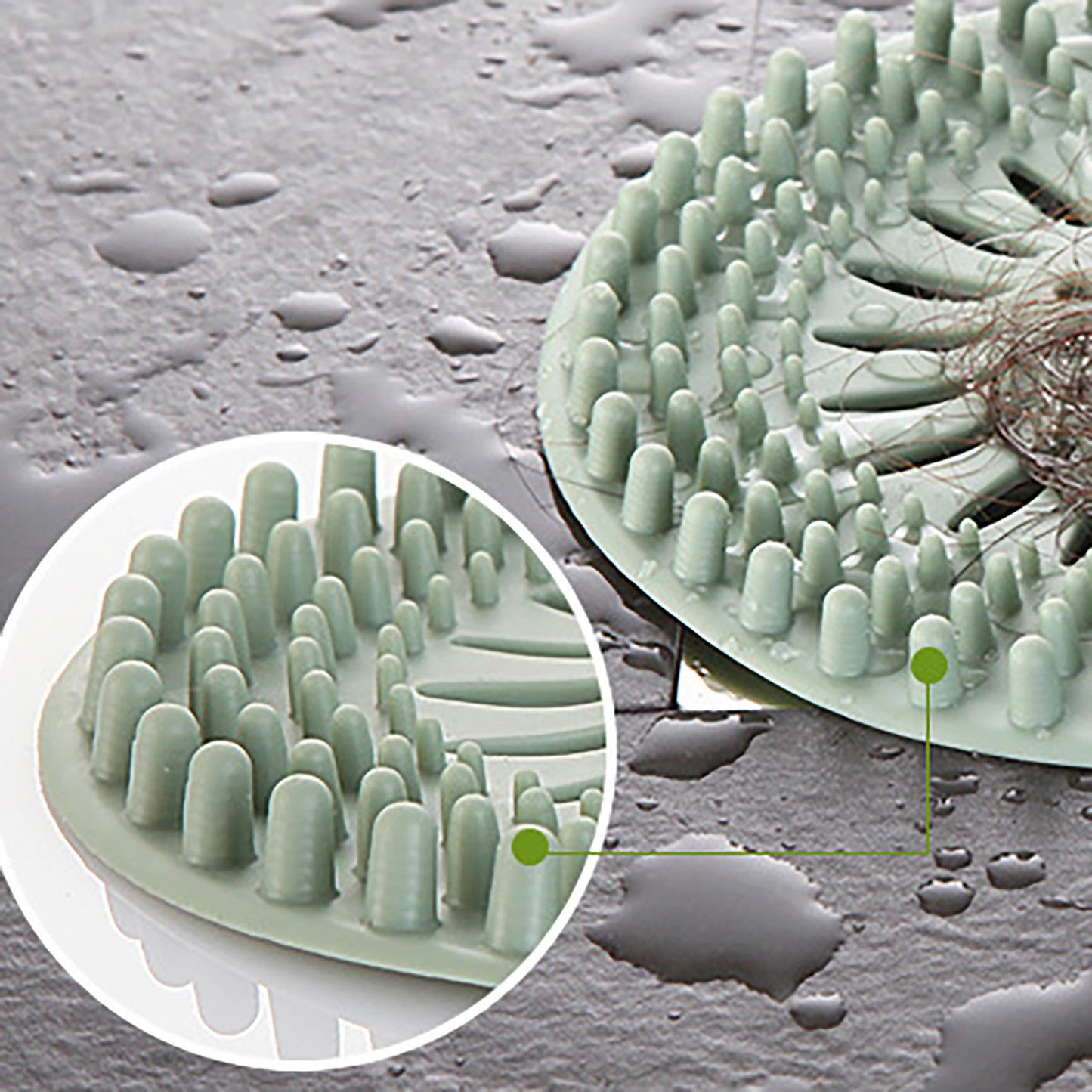 Silicone Drain Hair Catcher with Suction Cup Shower Bathtub Drain Strainer Hair Filter Drain Sink Strainer Bathroom Accessories