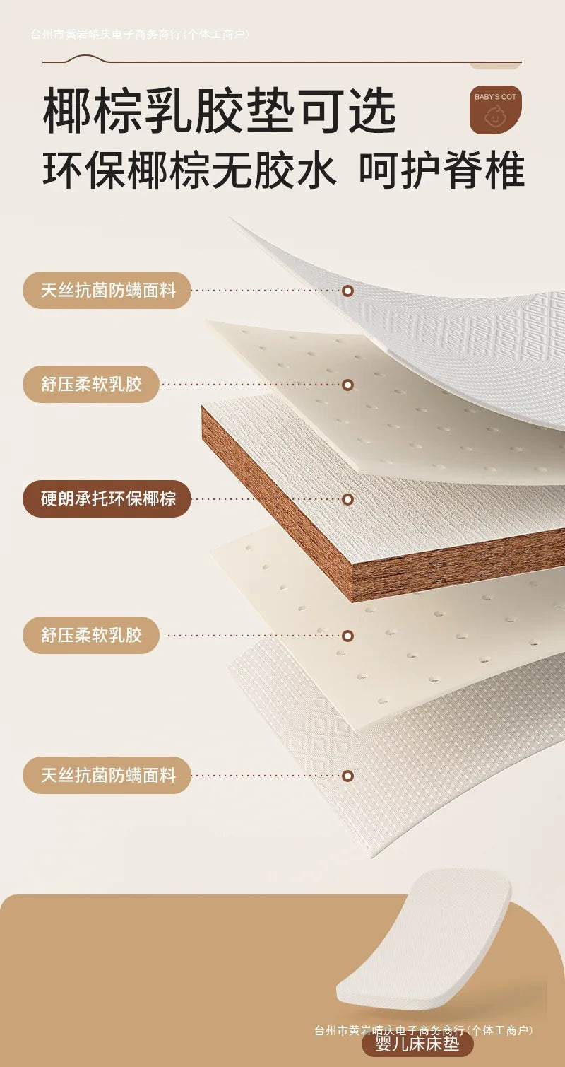 Crib Adjustable Movable Splicing Game Bed Baby Multifunctional Diaper Table