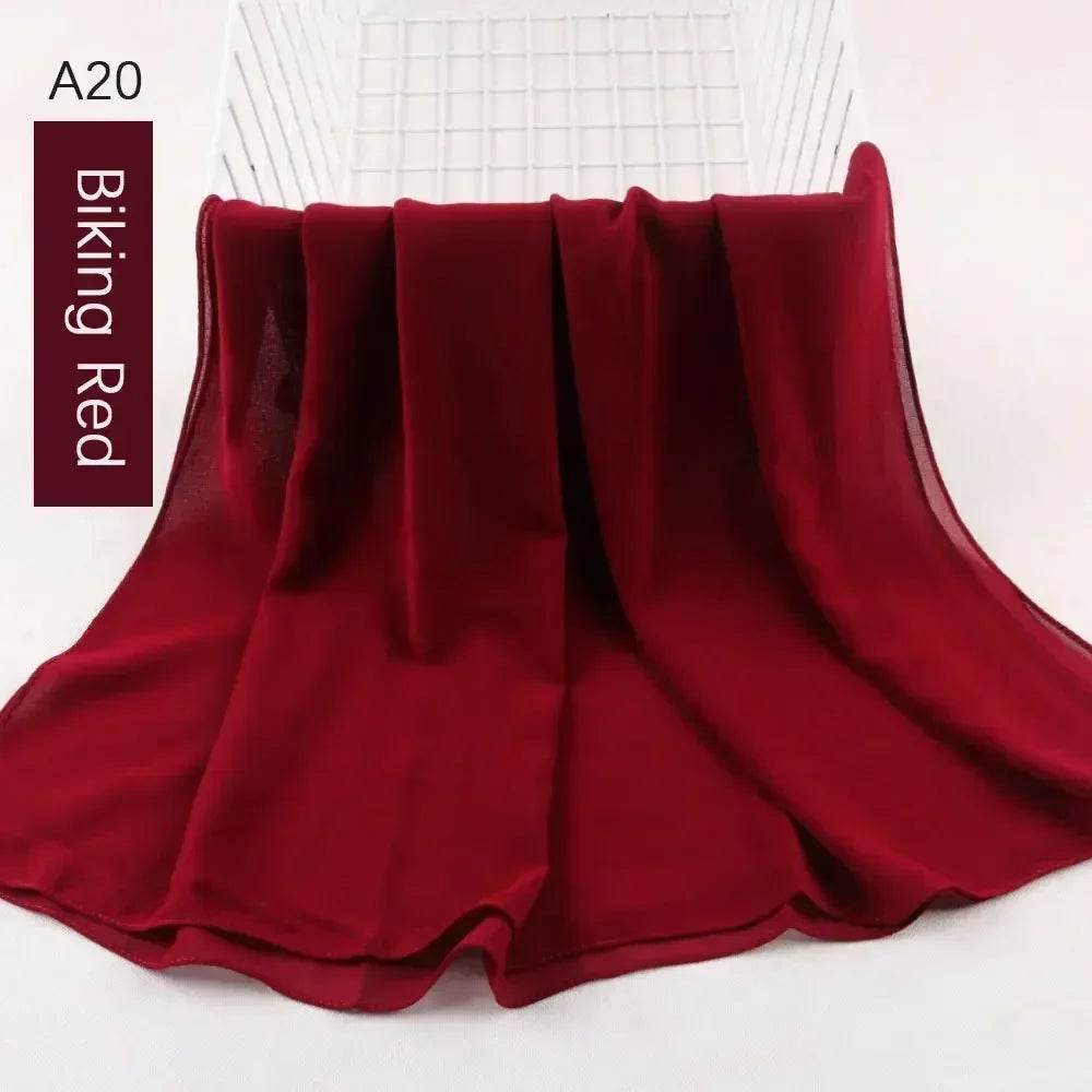 Muslim Women Chiffon Hijab Scarf Chiffon Soft Hijabs Shawl Long Scarves Wrap Headscarves For Muslim Fashion - AIAZ