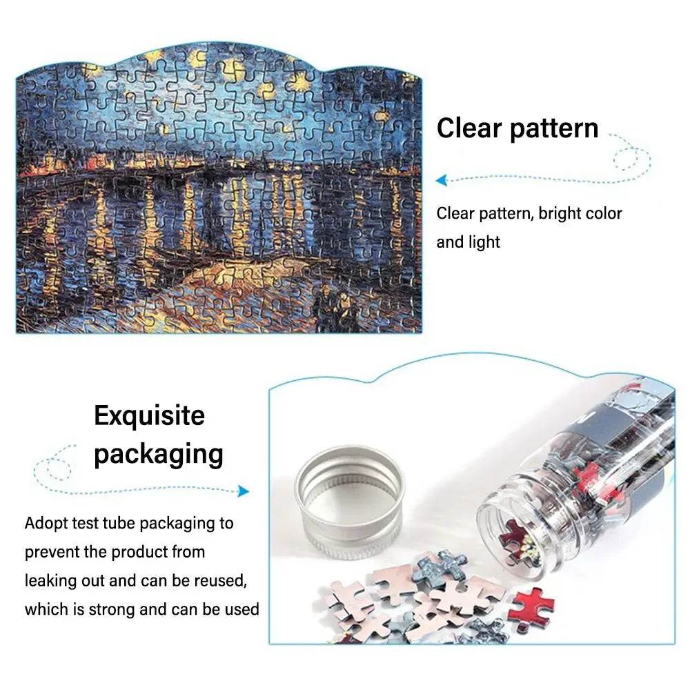 150PCS/Set Oil Painting Jigsaw Puzzles Mini Test Tube Oil Painting Jigsaw Gifts Family Educational Toys Adult Children - AIAZ