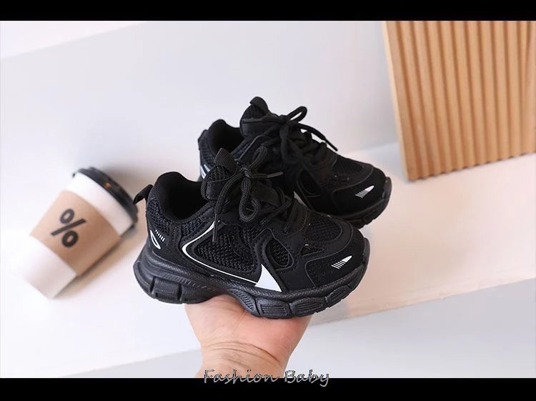 Spring/Autumn Breathable Mesh Casual Shoes for Boys Girls Kids Sneakers Footwears Flats Sport Running Shoes 3 Color