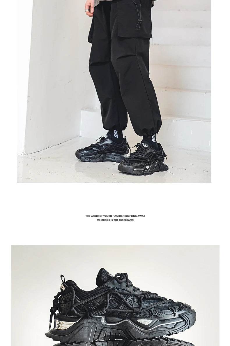 Platform Men Shoes Fashion Clunky Sneakers Men Casual Shoes Breathable Sports Dad Shoes Male Fitness Footwear 2023 - AIAZ