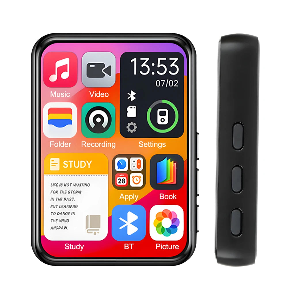 128G MP3 Player Bluetooth 5.4 HiFi MP3 Music Player Built-in Speaker 2.4inch Touch Screen MP4 Player with E-book/Video Recording