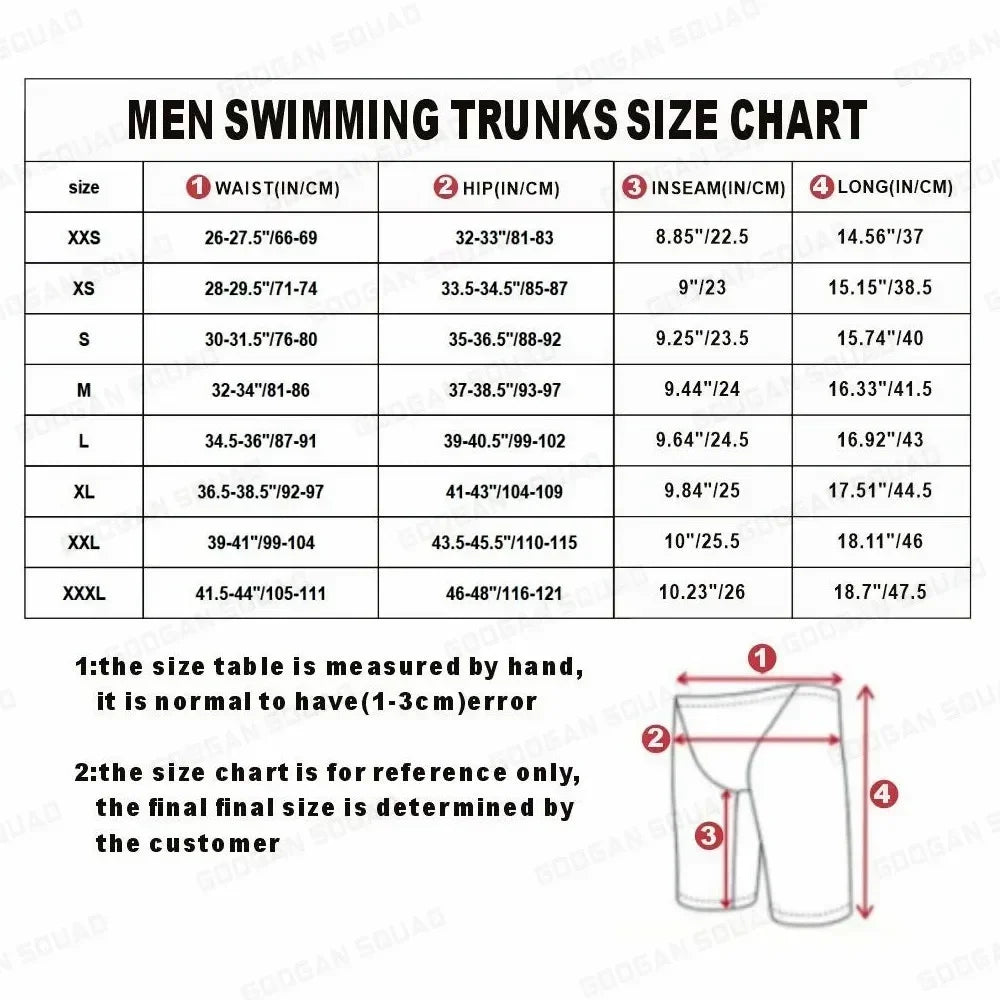 New Men Swim Jammer Swimming Trunks Professional Swim Surf Trunks Summer Beach Lycra Quick Dry Uv Protection Gym Tights Shorts