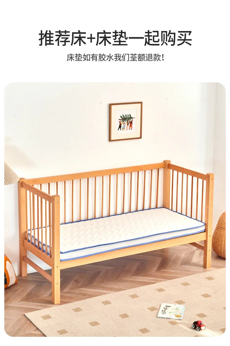ZZ Stitching Widened Bed Newborn Children's Bed Large  Bed for Adults Sleep Warmer Crib