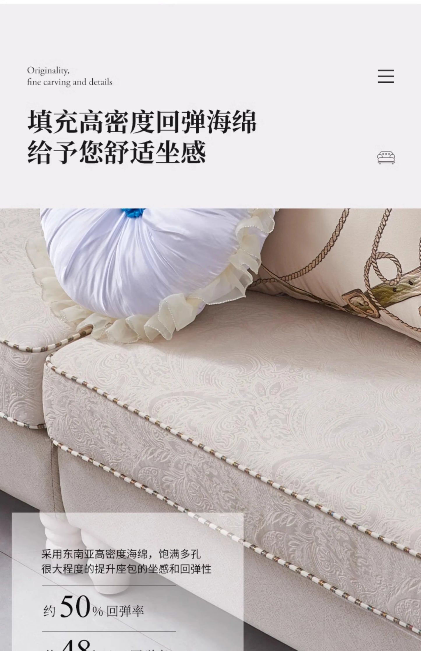 European Adult Sofa Designer High Quality Living Room Luxury Modern Sofas Solid Wood Corner Romantic Muebles Salon Furniture