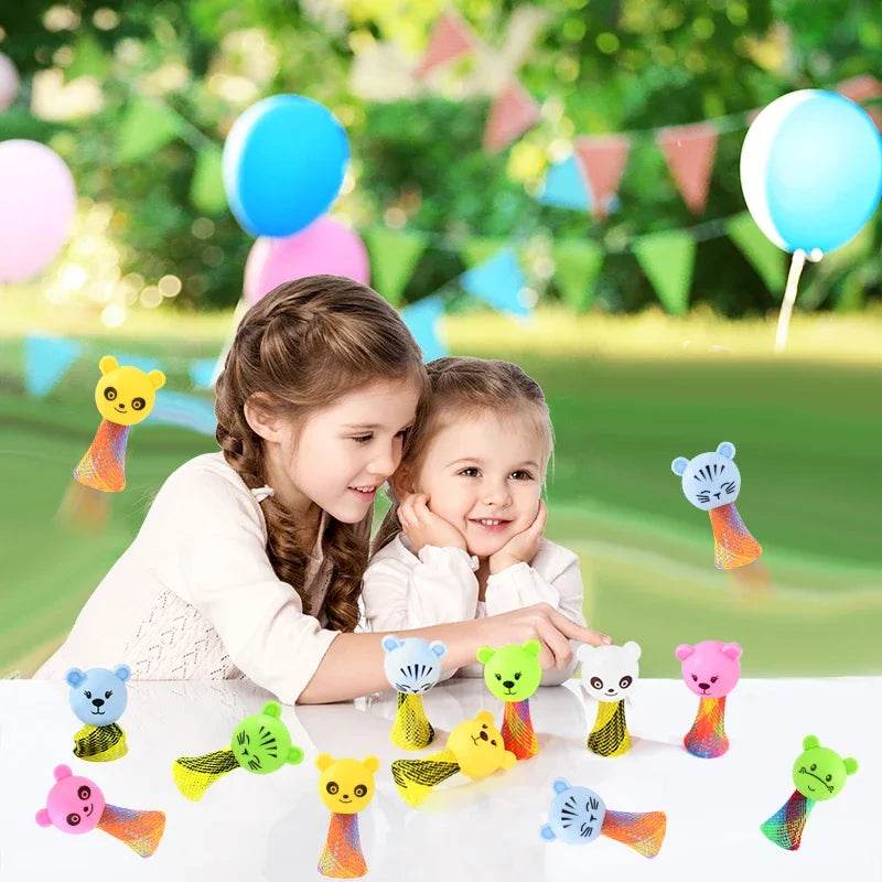 Creative Animal Jumping Doll Toys Cartoon Multicolor Bouncing Elf Christmas Gift Kids Birthday Party Favors Toys School Prizes - AIAZ