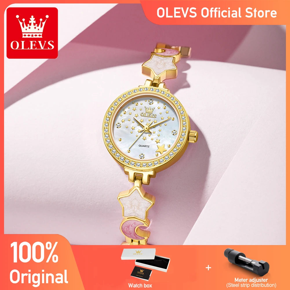 OLEVS New 5665 Watches For Women Elegant Luxury Original Quartz Watches Waterproof Luminous Ladies Ladies Watch Reloj