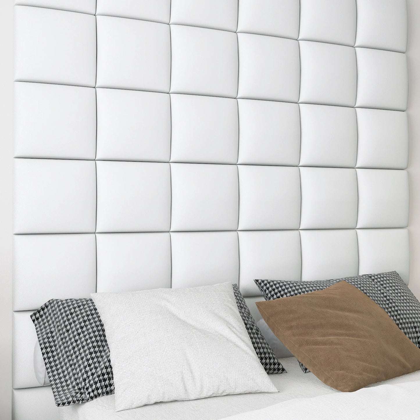 Art3d Adjustable Headboard for King, Twin, Full and Queen, Wall Mounted Upholstered Wall Panels (6 PCS, 9.84" x 9.84")
