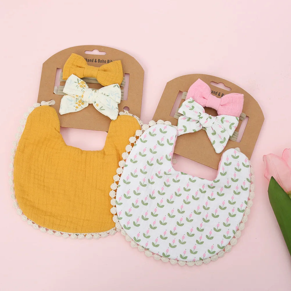 Personalized Custom name Embroidered Newborn letter Nursery Baby Bibs burp cloth suit Cotton Gifts for Boy Girl  ﻿