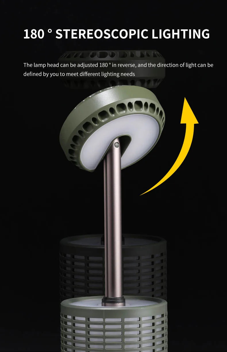 Folding Camping Light Portable Telescopic Lanterns Built-in 10000mAh Outdoor Waterproof Magnetic Lamp With Triangle Stand Base