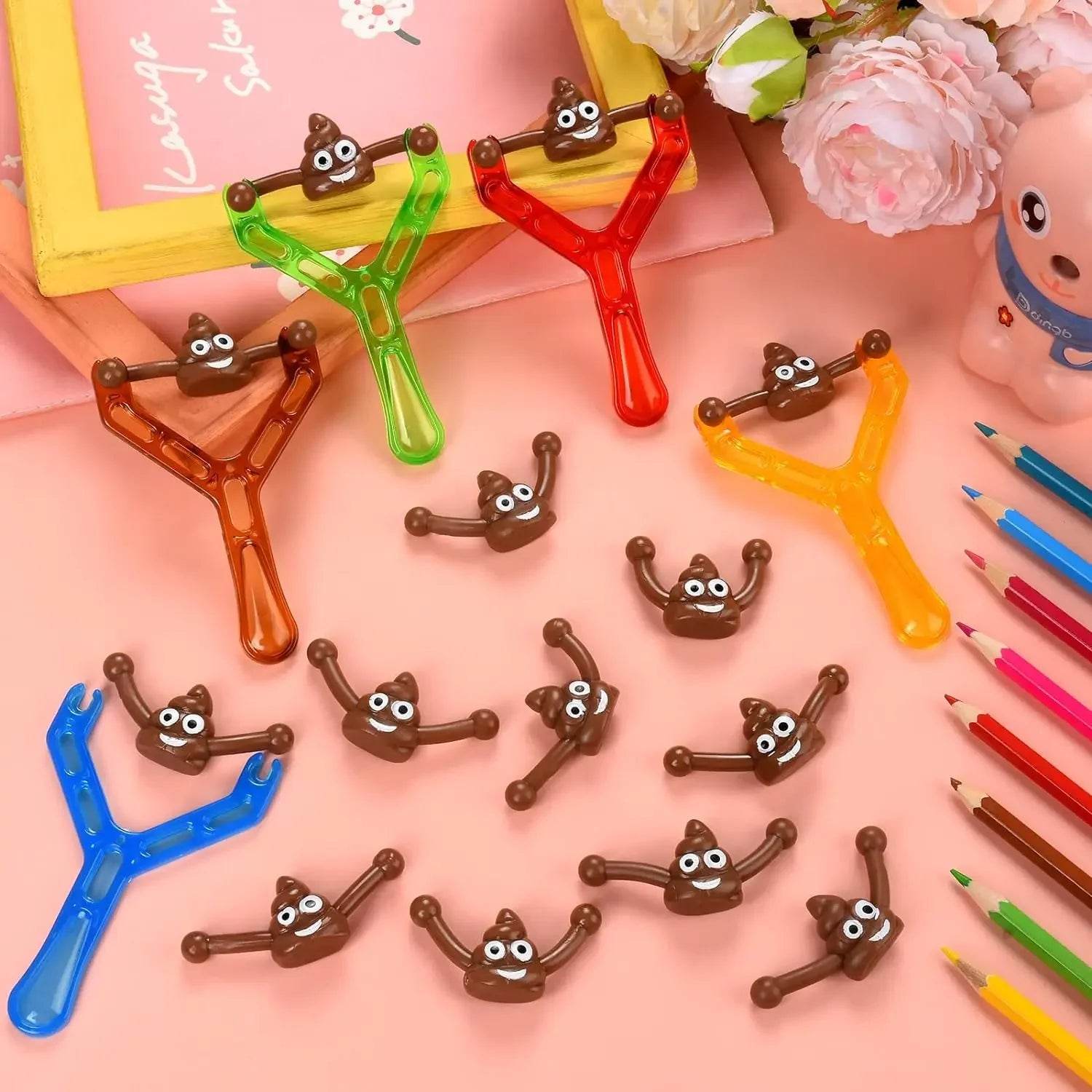 1/6/12set Fun Colorful Shooting Fake Poop Toys For Kids Birthday Party Favor Bag Piñata Filler Boys Girls Party Gifts Supplies - AIAZ