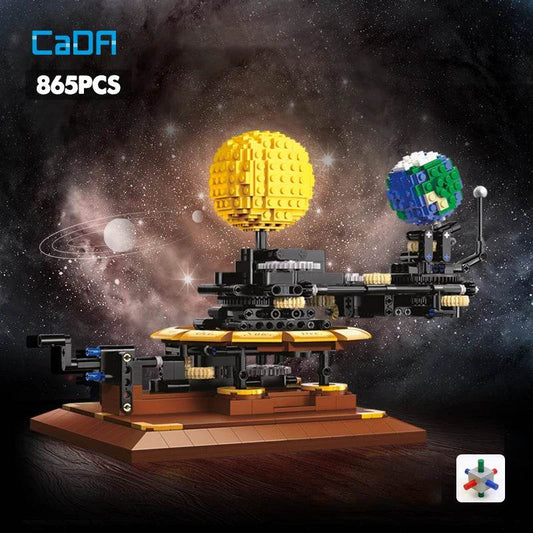 Cada 865PCS City Solar System Earth and Sun Clock Building Blocks Science Experiment Education Bricks Toys Boys Gifts - AIAZ