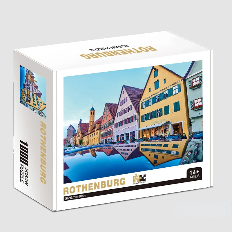 75*50cm 1000pcs Puzzle Difficult Adult World Famous Painting Puzzle Landscape Stress Relief Education Puzzle Toys