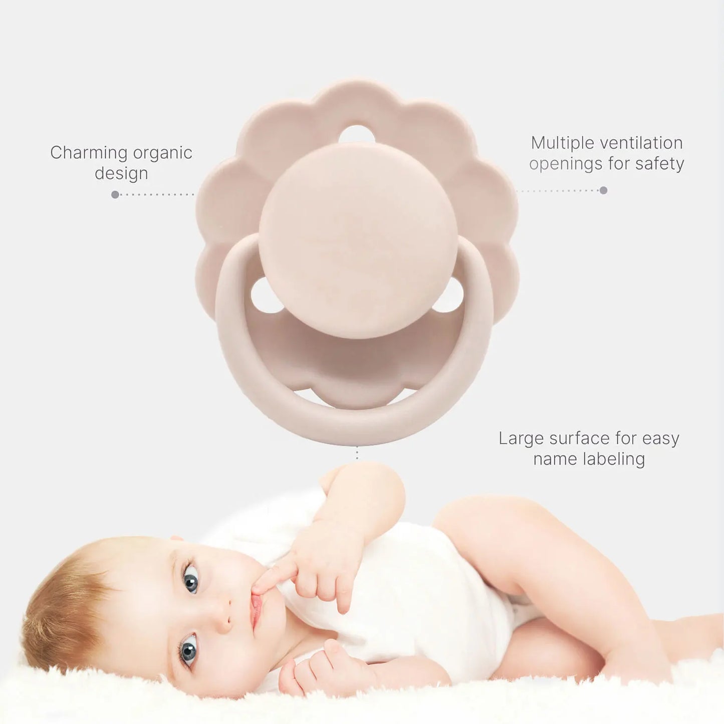 0-36 months macaron color baby silicone pacifier + pacifier chain, food grade material children's chewing fun