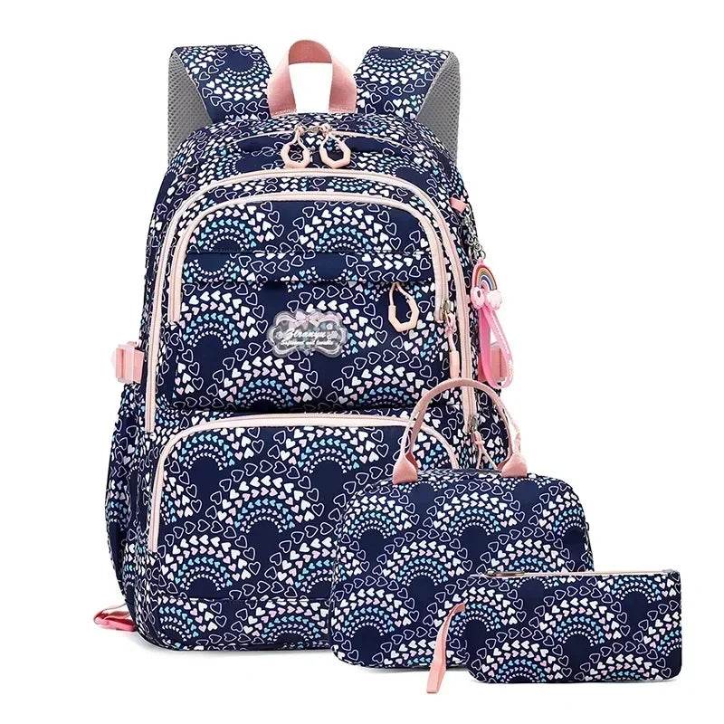 School Bags Girls Casual Travel Backpack Children Middle School Students Backpacks Business Oxford Waterproof Rucksack No Wheel - AIAZ