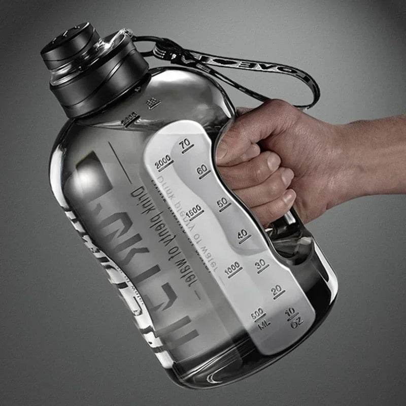 2L Water Bottle Sports Gym Water Kettle A large amount of refilling buckets in summer for Camping Travel BPA Free Drinking - AIAZ