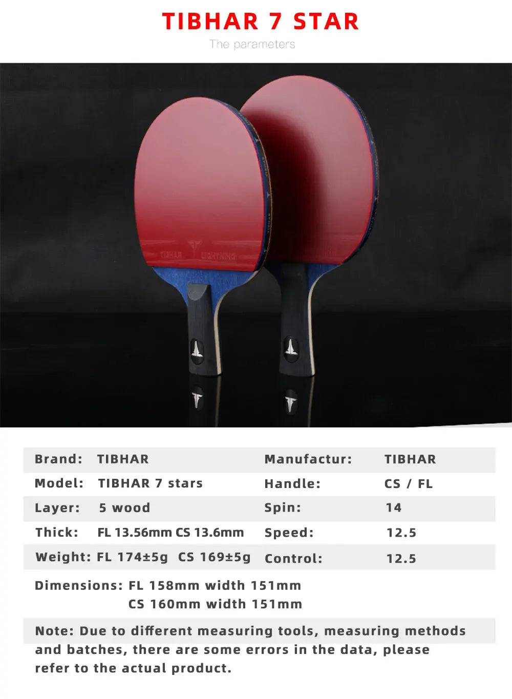 TIBHAR 6/7/8/9 Star Table Tennis Racket Superior Sticky Rubber Carbon Blade Ping Pong Rackets Professional Pimples-in Sticky
