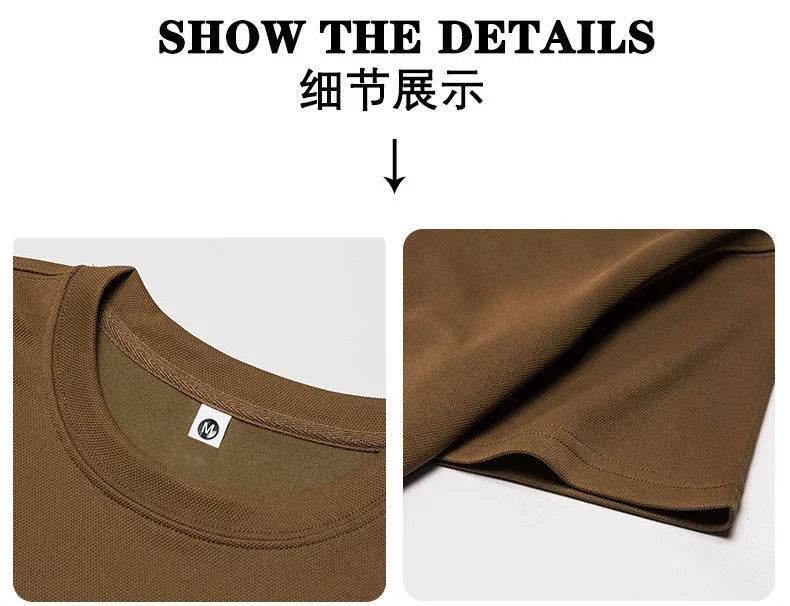 New 2025 summer men's casual round-neck T-shirt and shorts two-piece fashionable printed breathable men's short-sleeved suit - AIAZ