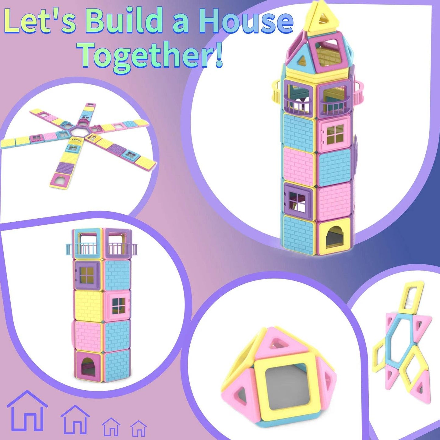 152 Piece Magnetic Building Block Toys Suitable for Boys and Girls Aged 3 Above Magnetic Construction Blocks Birthday Gifts. - AIAZ
