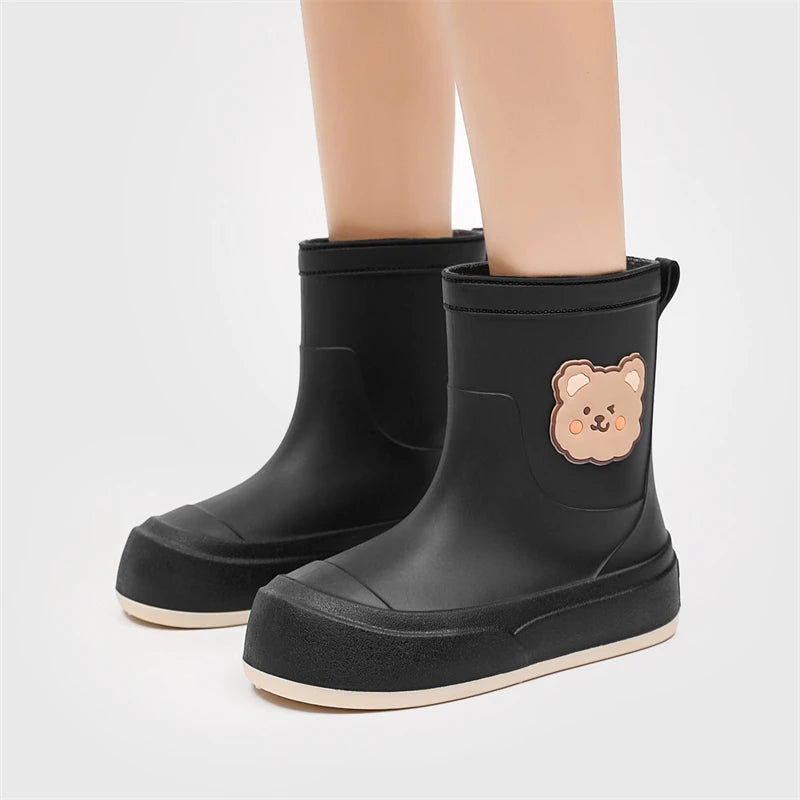 Cute Parent-Child Rain Boots Women's Anti-Slip Waterproof oes Four Seasons Universal Slip-Resistant Rubber Boots