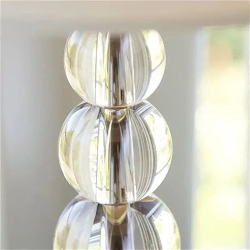 2025 Creative Fabric Table Lamp Crystal Glass Ball Lamp Living Room Creative Bubble Light Bedroom Beside Art Reading Lamp