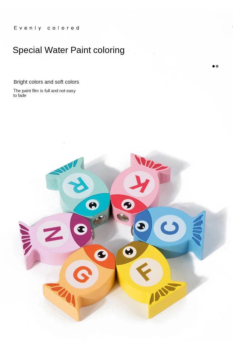 Kids Wooden Fishing Game Toys Gifts Early Education Alphabet Numeric Cognitive Toys Children Interactive Games Toys for Gifts - AIAZ