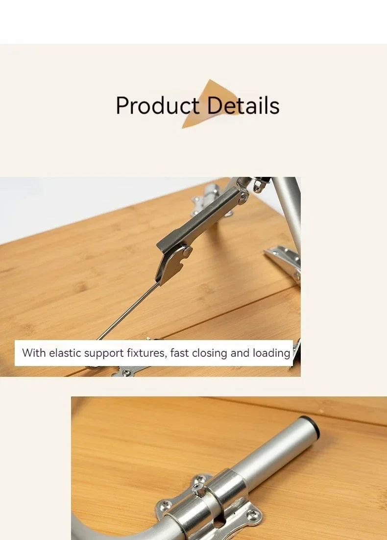 MOUNTAINHIKER Outdoor Camping Bamboo Folding Table Portable Fast Storage Folding Desk Outdoor Dining Table Picnic BBQ Table