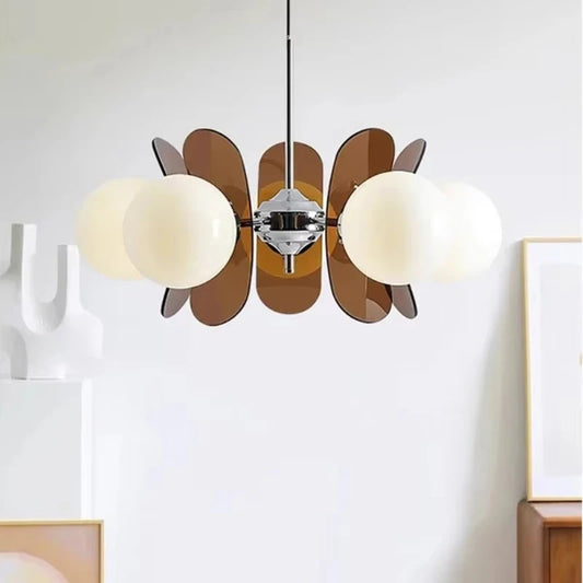 Nordic medieval glass magic bean dining table pendant light LED wabi sabi style living room bedroom home decoration lighting